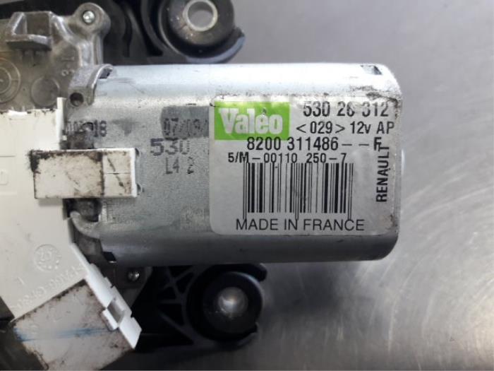 Rear wiper motor from a Renault Clio III (BR/CR) 1.5 dCi 70 2007