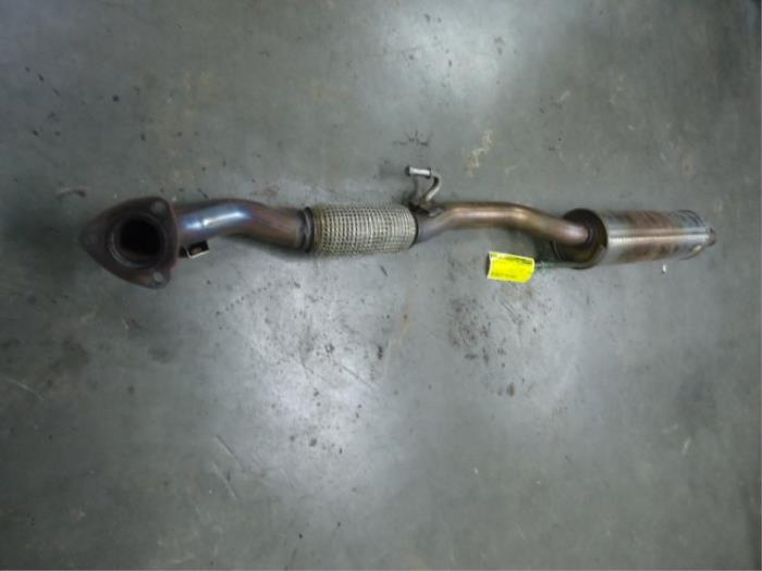 Exhaust middle silencer from a Skoda Fabia (6Y2) 1.2 HTTP 2006