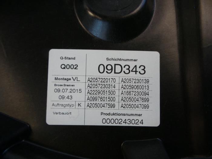 Mécanique vitre 4portes avant gauche d'un Mercedes-Benz C Estate (S205) C-220 CDI BlueTEC, C-220 d 2.2 16V 2015