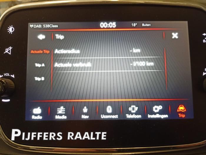 Navigation System van een Fiat 500 (312) 0.9 TwinAir 80 2017