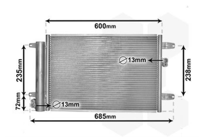 Usagé Radiateur clim Volkswagen Sharan Prix € 65,00 Règlement à la marge proposé par Van der Ven Autorecycling B.V.