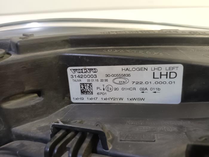 Headlight, left Volvo V40 - 31420003