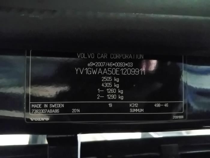 Motor van een Volvo V60 2018
