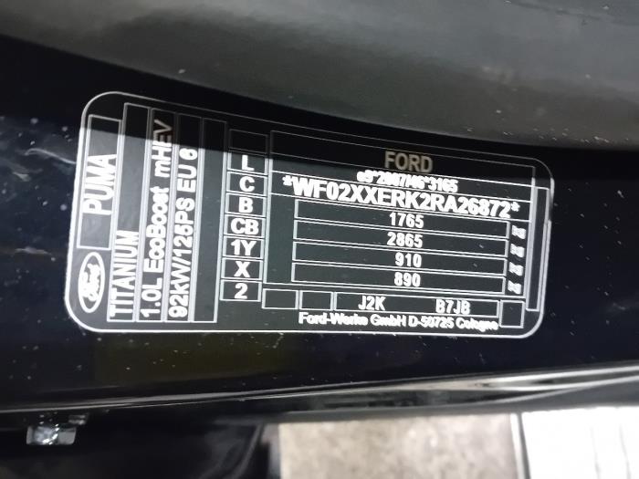 Sonde lambda d'un Ford Puma 2024
