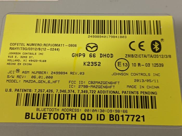 Modul Bluetooth z Mazda CX-5 2013