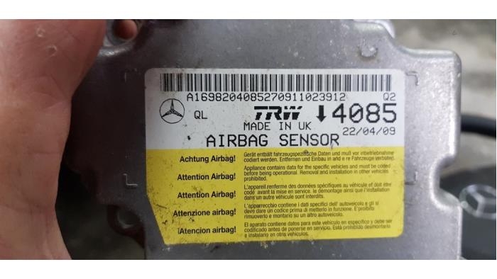 Juego y módulo de airbag de un Mercedes-Benz A (W169) 2.0 A-180 CDI 16V 2009