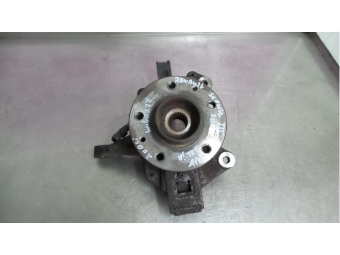 Knuckle, front right from a Renault Scénic III (JZ) 2.0 dCi 16V Autom. 2011