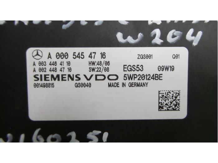 Steuergerät Automatikkupplung van een Mercedes-Benz C Estate (S204) 1.6 C-180K 16V BlueEfficiency 2010