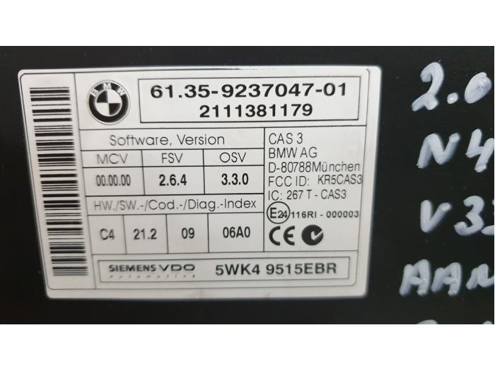 Ordinateur contrôle fonctionnel d'un BMW 3 serie (E90) 320d 16V Corporate Lease 2011