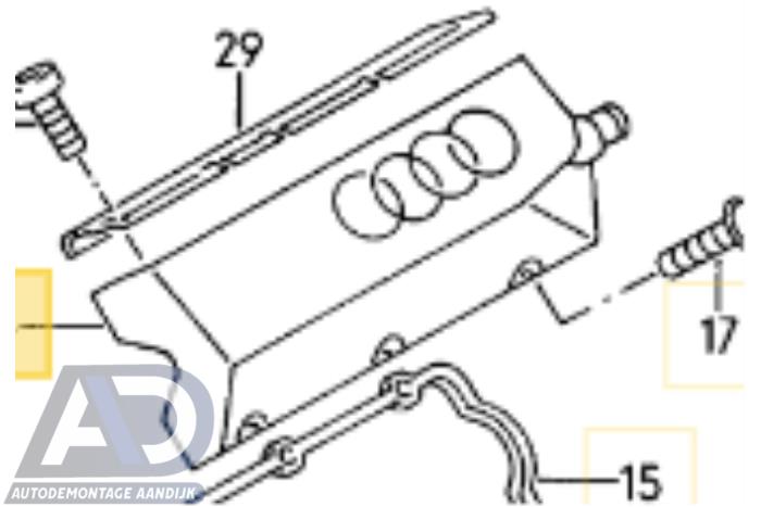 Gebrauchte Ventildeckel Audi A4 (B5) 2.6 E V6 Preis € 74,99 Margenregelung angeboten von Autodemontage Aandijk