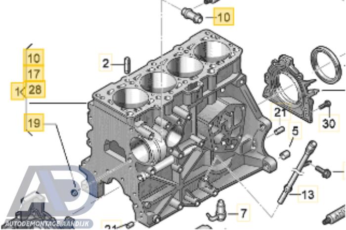 Used Engine crankcase Audi A6 (C6) 2.0 TDI 16V Price € 499,99 Margin scheme offered by Autodemontage Aandijk