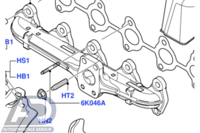 Gebrauchte Abgaskrümmer Ford C-Max (DM2) 1.6 TDCi 16V 109 Preis € 39,99 Margenregelung angeboten von Autodemontage Aandijk