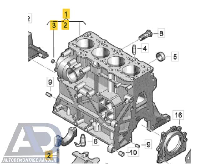 Used Engine crankcase Volkswagen Passat Variant (365) 2.0 TDI 16V 140 Price € 399,99 Margin scheme offered by Autodemontage Aandijk