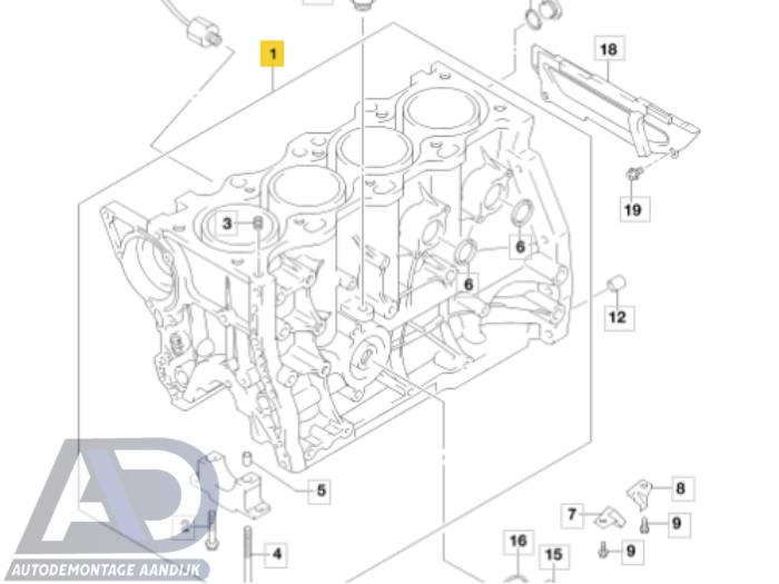 Used Engine crankcase Suzuki Swift (ZA/ZC/ZD1/2/3/9) 1.3 VVT 16V Price € 149,99 Margin scheme offered by Autodemontage Aandijk