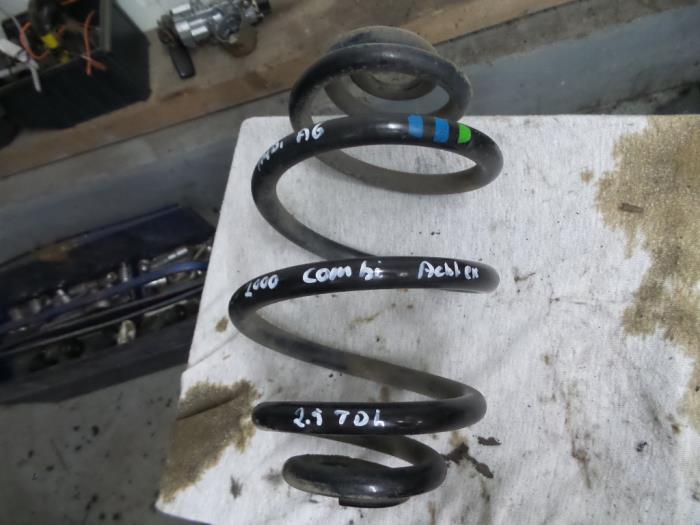 Rear coil spring from a Audi A6 2000