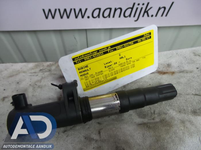 Usagé Bobine Renault Modus/Grand Modus (JP) 1.6 16V Prix € 9,99 Règlement à la marge proposé par Autodemontage Aandijk