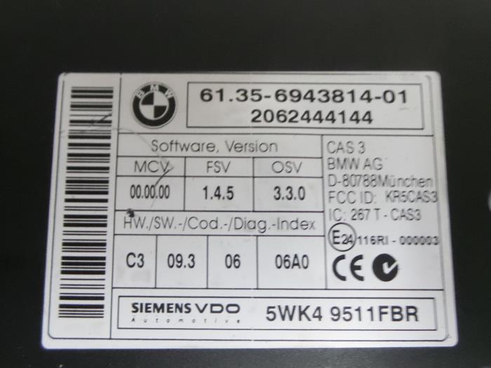Kit serrure d'un BMW 1 serie (E87/87N) 118d 16V 2007