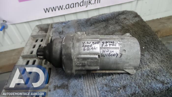 Used Starter Volkswagen Golf Plus (5M1/1KP) 2.0 TDI 16V Price € 24,99 Margin scheme offered by Autodemontage Aandijk