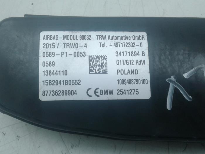 Seat airbag (seat) from a BMW 7 serie (G11/12) 730d,Ld 24V 2016