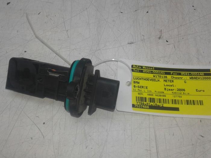Usagé Débitmètre BMW 6 serie (E63) 650 i 4.8 V8 32V Prix € 72,45 Règlement à la marge proposé par Wessel Parts & Service B.V.