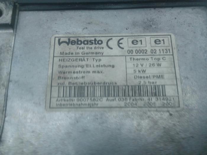 Heater from a Volkswagen Touareg (7LA/7L6) 2.5 TDI R5 2005
