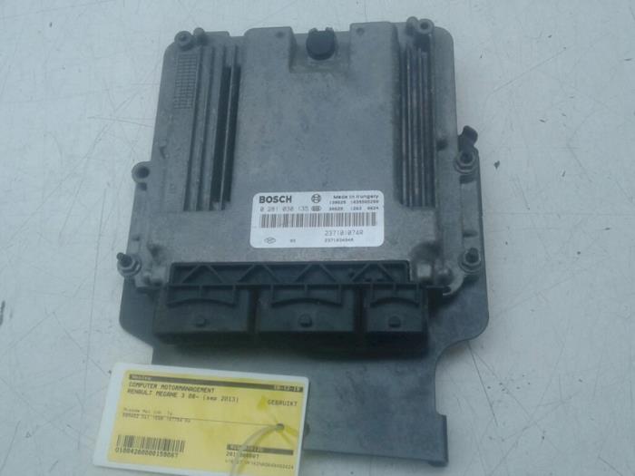 Used Engine management computer Renault Megane III Grandtour (KZ) 1.6 Energy dCi 130 Price € 313,95 Margin scheme offered by Wessel Parts & Service B.V.