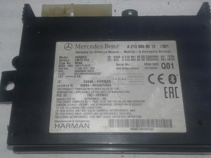 Usagé Ordinateur divers Mercedes C (W205) C-200d 2.2 16V Prix € 93,45 Règlement à la marge proposé par Wessel Parts & Service B.V.