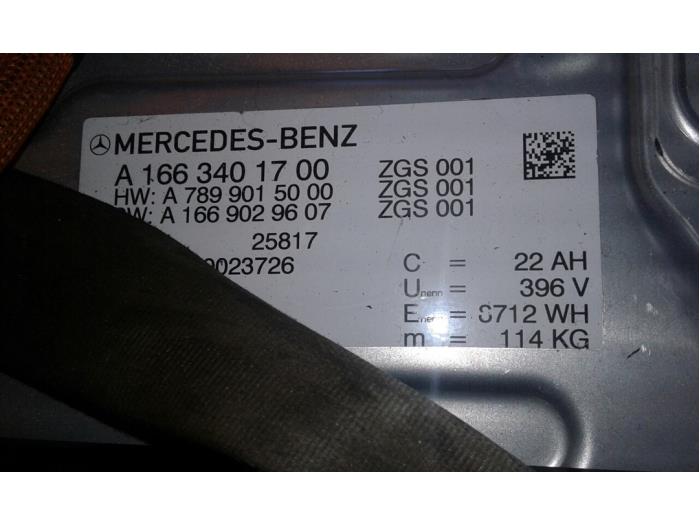 Batterie (hybride) d'un Mercedes-Benz GLE (W166) 500 e 3.0 V6 24V biturbo 4-Matic 2017