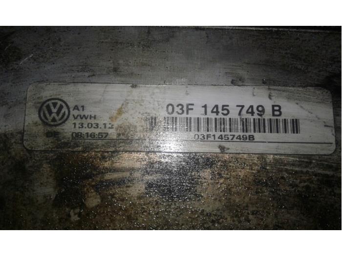 Ladeluftkühler van een Volkswagen Golf VI (5K1) 1.2 TSI BlueMotion 2012