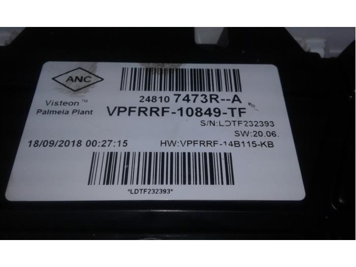 Cuentakilómetros de un Vauxhall Vivaro B 1.6 CDTI Biturbo 125 2018