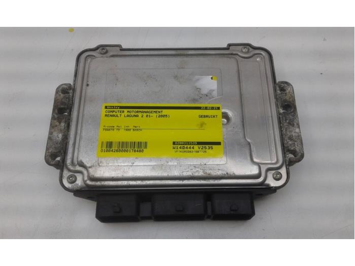 Used Engine management computer Renault Laguna II Grandtour (KG) 1.9 dCi 120 Price € 51,45 Margin scheme offered by Wessel Parts & Service B.V.