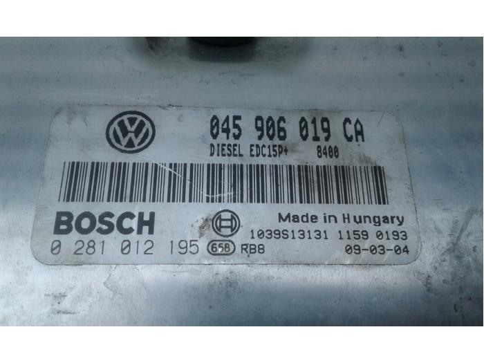 Ordinateur gestion moteur d'un Volkswagen Polo IV (9N1/2/3) 1.4 TDI 80 2009