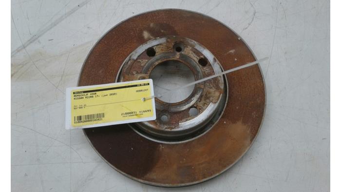 Front brake disc from a Nissan Micra (K14) 1.0 IG-T 100 2020