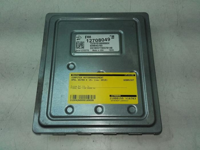 Used Engine management computer Opel Astra K Sports Tourer 1.2 Turbo 12V Price € 208,95 Margin scheme offered by Wessel Parts & Service B.V.
