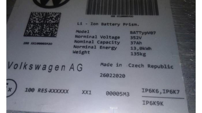 Batterie (hybride) d'un Skoda Superb Combi (3V5) 1.4 TSI iV 6V 2021