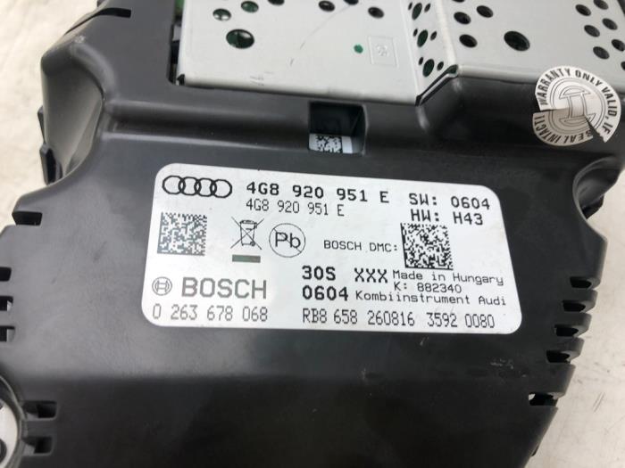 Tacho - Kombiinstrument KM van een Audi A6 (C7) 2.0 TDI 16V 2017