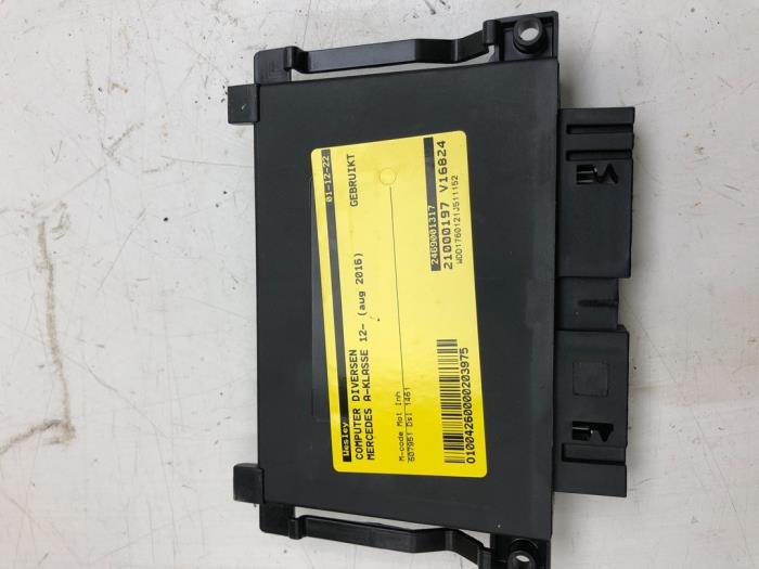 Computer, miscellaneous Mercedes A (W176), 2012 / 2018 1.5 A-160 CDI, A-160d 16V, Hatchback, Diesel, 1.461cc, 66kW (90pk), FWD, OM607951; K9K, 2013-06 / 2018-05, 176.011 (Used)