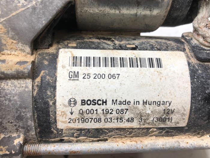 Anlasser Opel Corsa E, 2014 1.4 16V, Fließheck, Benzin, 1.398cc, 66kW (90pk), FWD, B14XEL; D14XEL; DTEMP, 2014-09 (Gebraucht)