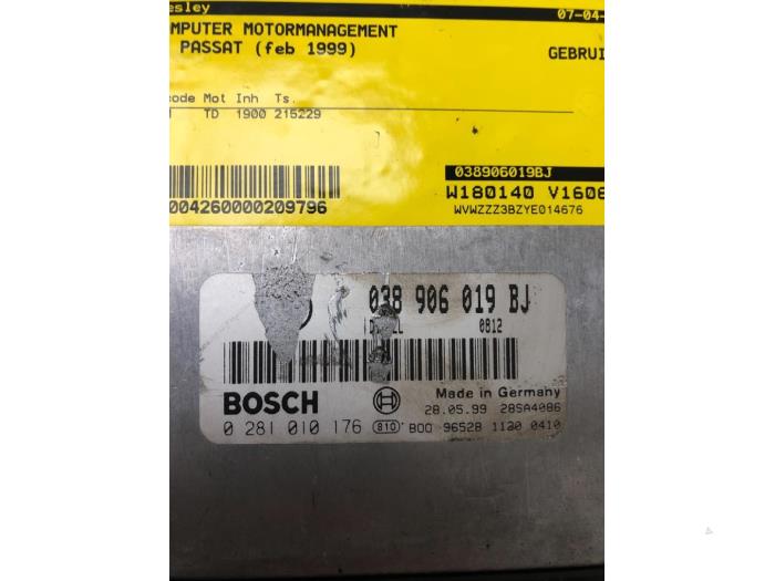 Used Engine management computer Volkswagen Passat Price € 93,45 Margin scheme offered by Wessel Parts & Service B.V.