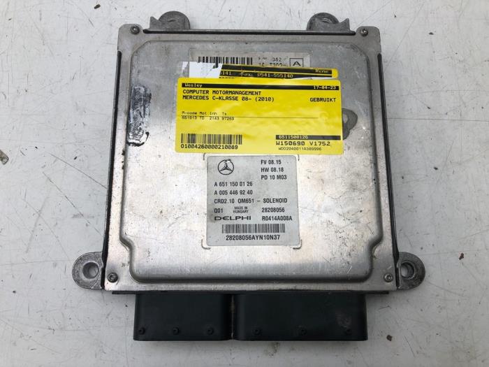 Used Engine management computer Mercedes C (W204) 2.2 C-200 CDI 16V BlueEFFICIENCY Price € 156,45 Margin scheme offered by Wessel Parts & Service B.V.