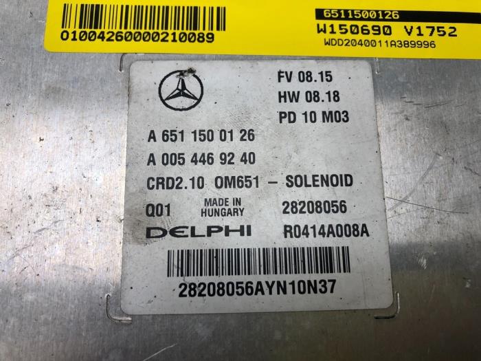 Ordinateur gestion moteur d'un Mercedes-Benz C (W204) 2.2 C-200 CDI 16V BlueEFFICIENCY 2010