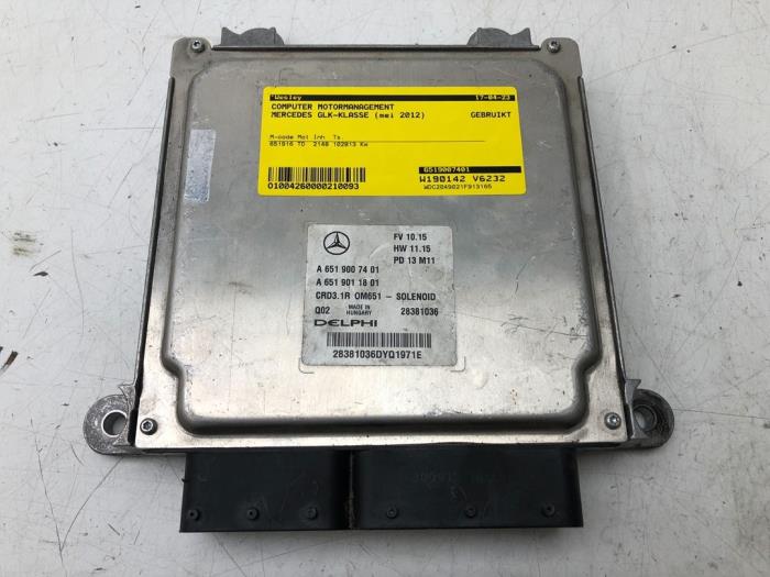 Used Engine management computer Mercedes GLK (204.7/9) 2.2 220 CDI 16V BlueEfficiency Price € 156,45 Margin scheme offered by Wessel Parts & Service B.V.