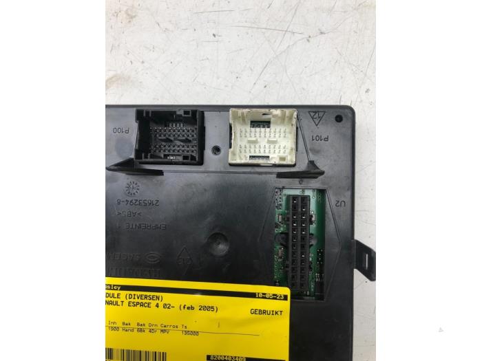 Używane Modul (rózne) Renault Espace (JK) 1.9 dCi Expression Cena € 40,95 Procedura marży oferowane przez Wessel Parts & Service B.V.