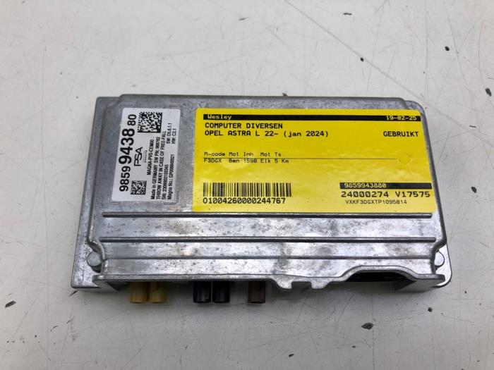 Used Computer, miscellaneous Opel Astra L (F3/FB/FM/FP) 1.6 Plug-in Hybrid Turbo 16V Price € 523,95 Margin scheme offered by Wessel Parts & Service B.V.