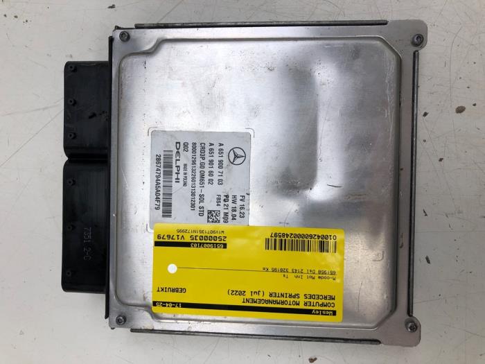 Used Engine management computer Mercedes Sprinter 3,5t (910.0/910.1/907.1/907.2) 316 CDI 2.1 D RWD Price € 261,45 Margin scheme offered by Wessel Parts & Service B.V.
