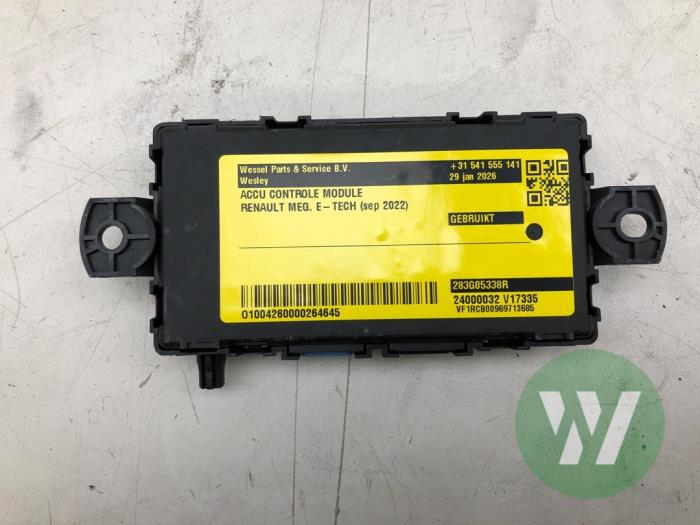 Używane Moduł sterujący akumulatora Renault Megane E-Tech (RCB) 60 kWh Cena € 120,75 Procedura marży oferowane przez Wessel Parts & Service B.V.