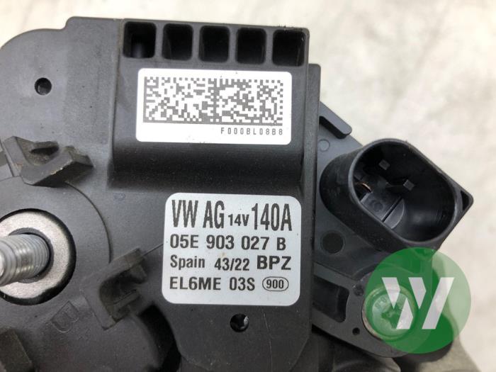 Begagnade Dynamo Volkswagen T-Cross 1.5 TSI 16V Pris € 51,45 Marginaltabell erbjuds av Wessel Parts & Service B.V.