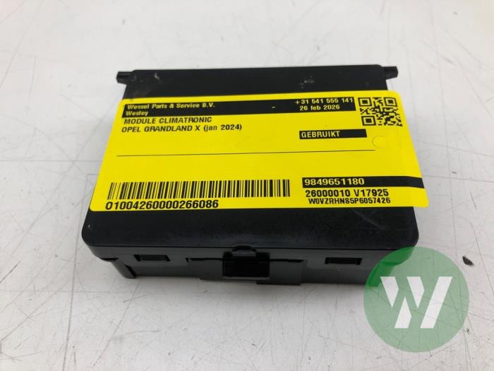 Gebrauchte Modul Climatronic Opel Grandland (X) 1.2 Turbo 12V Preis € 40,95 Margenregelung angeboten von Wessel Parts & Service B.V.