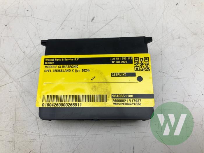 Gebrauchte Modul Climatronic Opel Crossland (X) 1.2 Turbo 12V Preis € 40,95 Margenregelung angeboten von Wessel Parts & Service B.V.