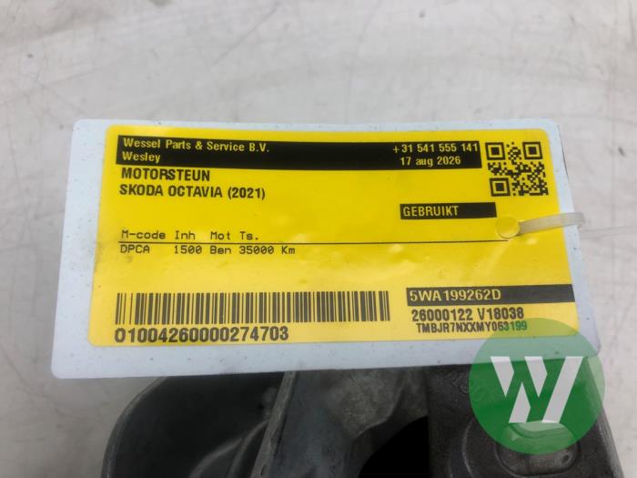 Engine mount Skoda Octavia Combi (NXAC), 2019 1.5 TSI 16V, Combi/o, 4-dr, Petrol, 1.498cc, 110kW (150pk), FWD, DPCA, 2019-11 (Used)